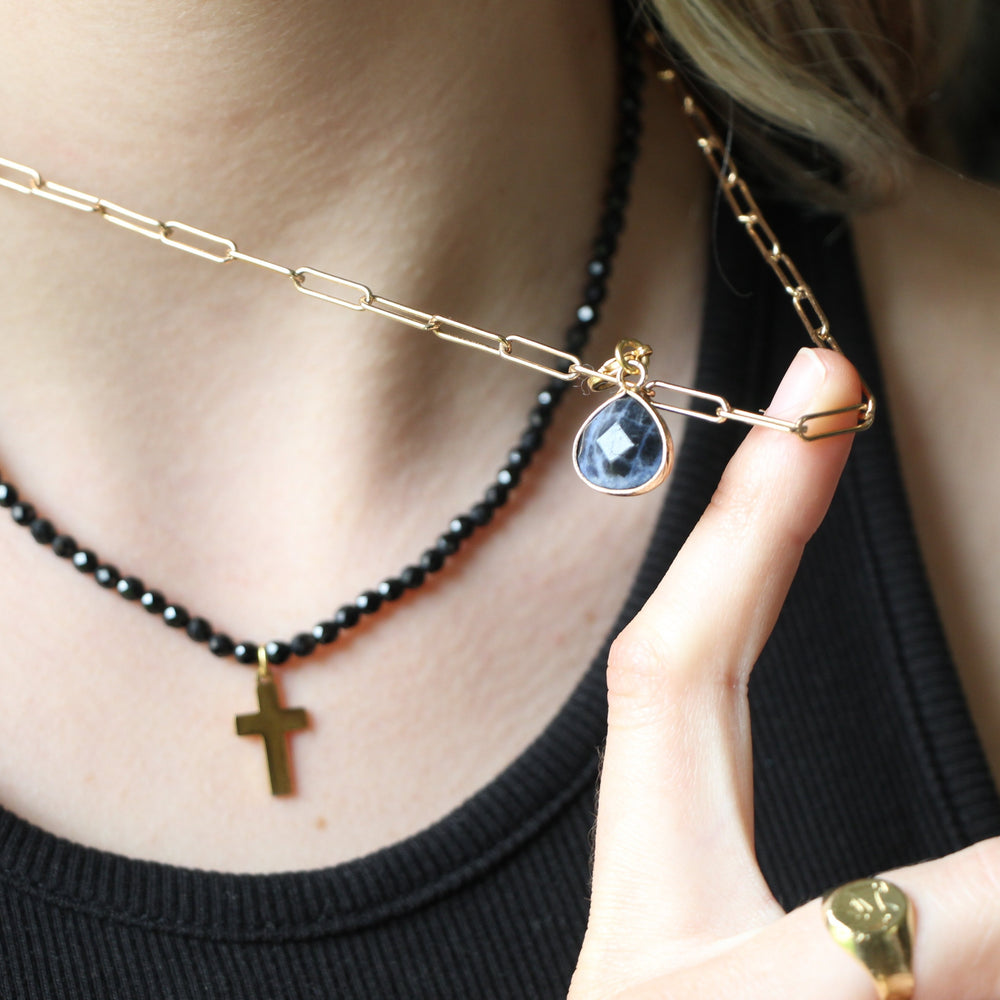 COLLIER NATOU PRUSSIAN BLUE