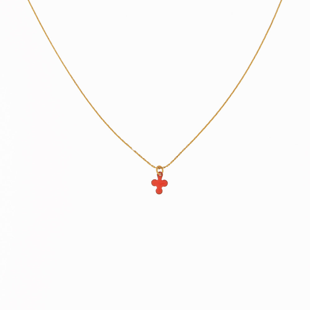 COLLIER TREFLE RED