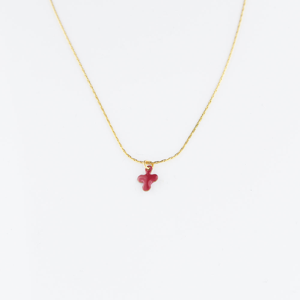 COLLIER TREFLE RED