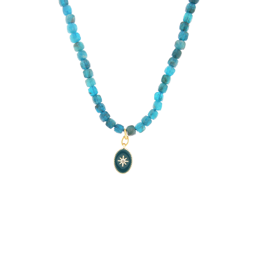 COLLIER GAZELLE BLEU