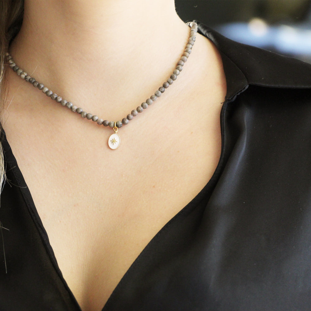 COLLIER GAZELLE BLANC