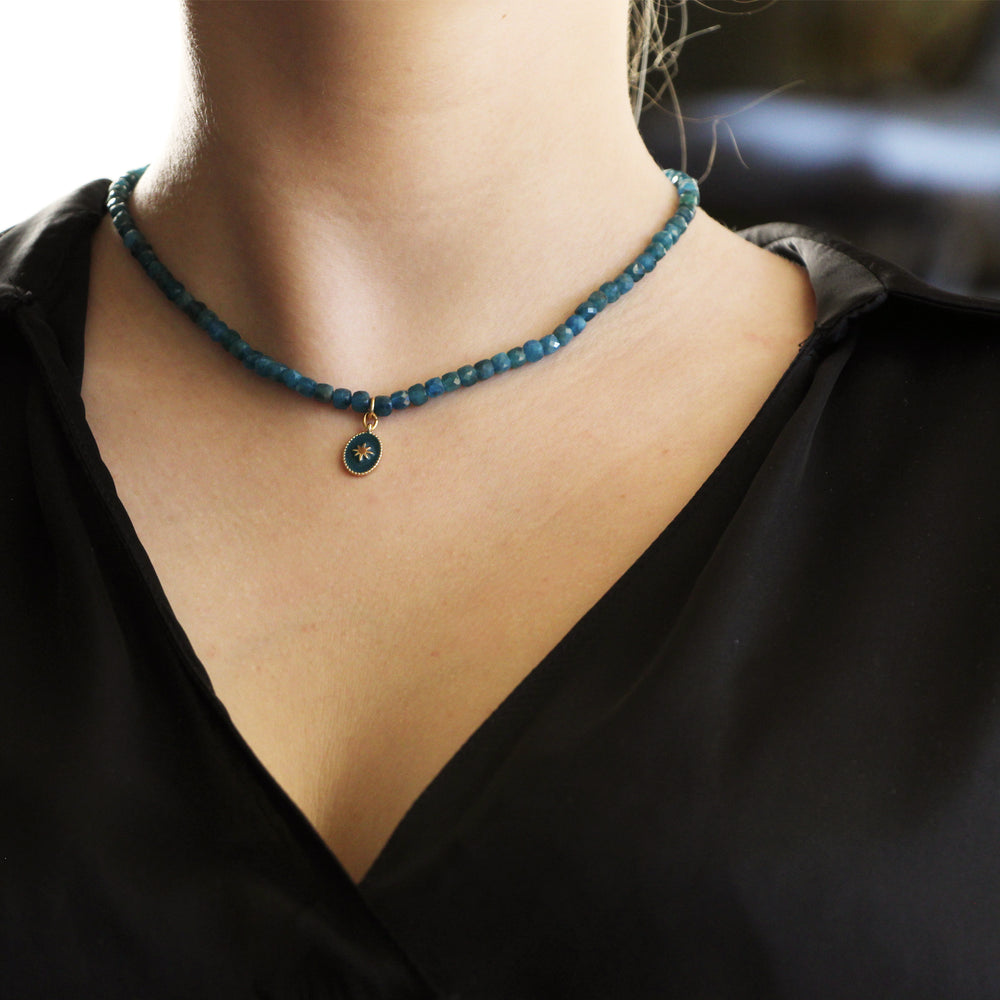 COLLIER GAZELLE BLEU