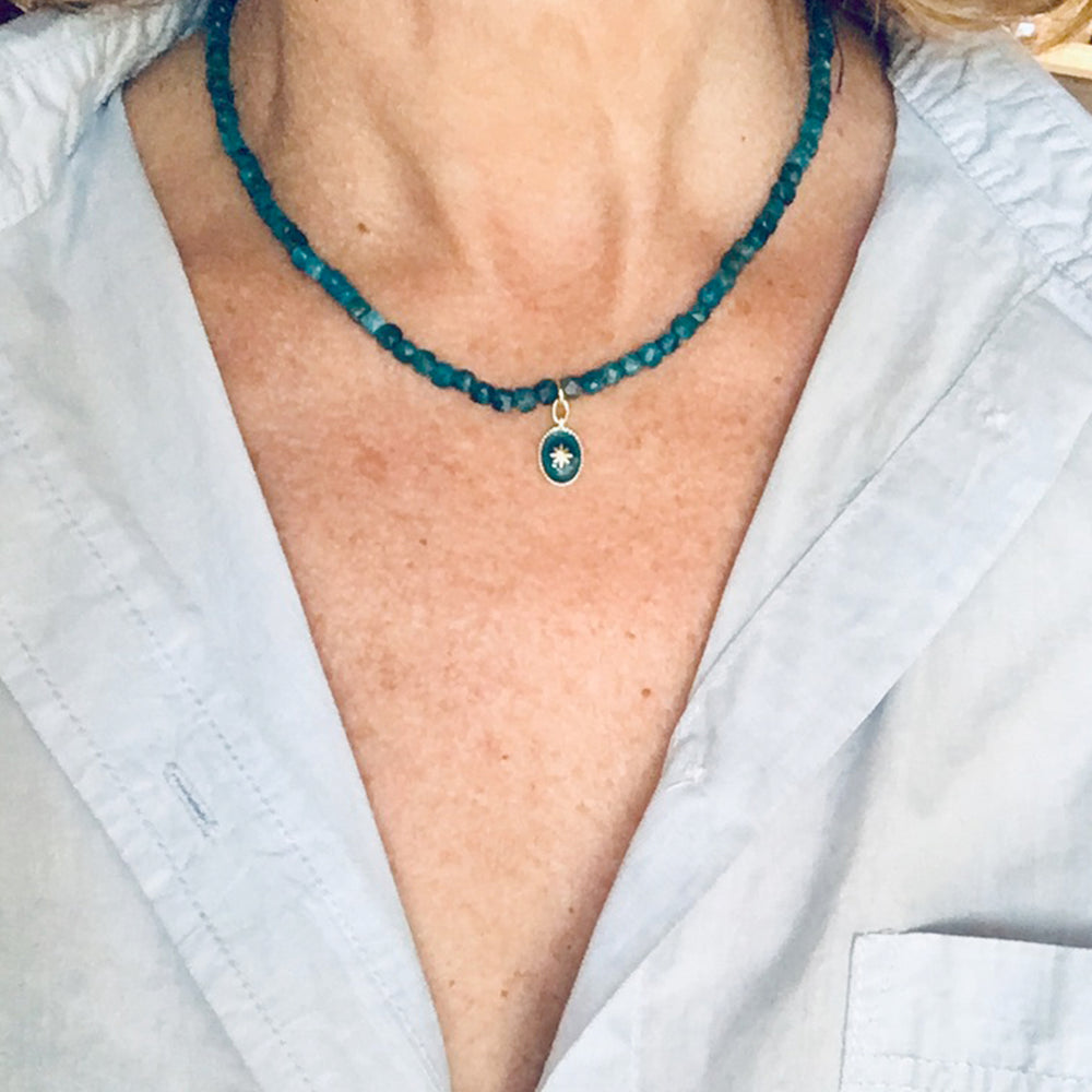 COLLIER GAZELLE BLEU