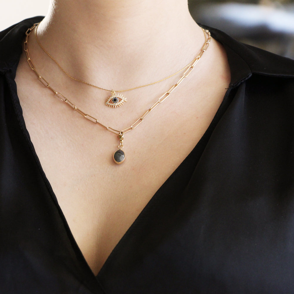 COLLIER NATOU LABRADORITE