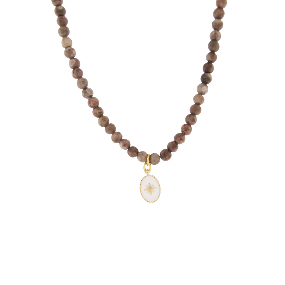 COLLIER GAZELLE BLANC